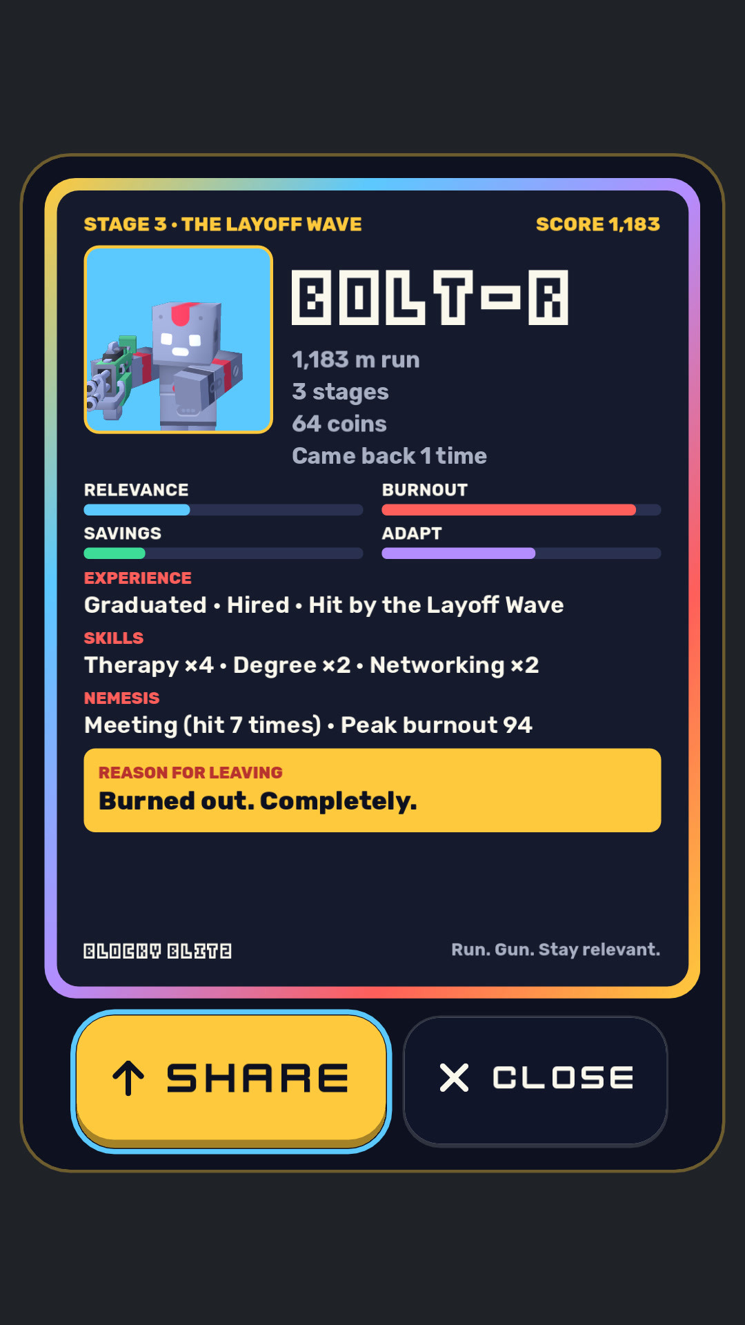 Your career card